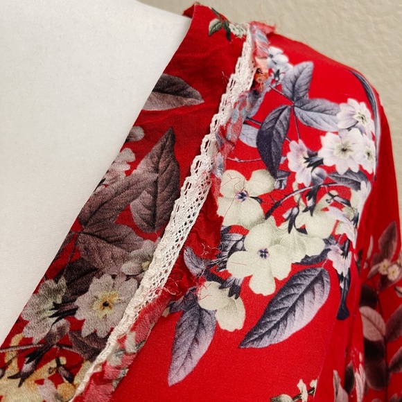 Anthropologie 🌿 Pretty Floral Blouse XL - Picture 4 of 6